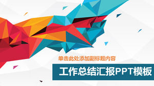 Modèle PPT de business universel fond coloré passion polygone