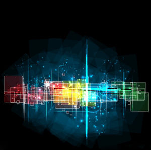 Colorful square abstract PPT background image