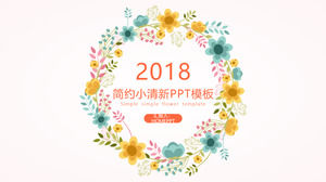 Colorful vector wreath creative simple small fresh personal summary Modello PPT