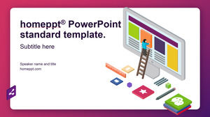 Computer data sheet stationery building block card ventilation creative cover atmosphere business work report ppt template