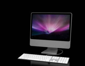 Bir Siyah Arka Plan powerpoint şablonun üzerine Bilgisayar Ekranı