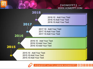 简洁的水平关系PowerPoint演示图下载