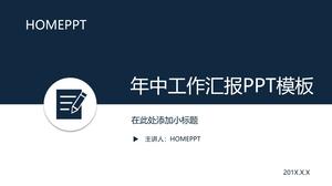 Özlü yıl ortası iş özeti planı PPT şablonu