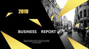 Cool moda negro oro estilo europeo viento PPT plantilla