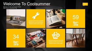 Modello PPT stile rivista moda cool