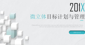 公司培训PPT模板与优雅的绿色立方体背景