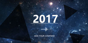 จักรวาลดาวฤกษ์สามเหลี่ยมโมเสค IOS บรรทัดสเตอริโอ txt ข้อความ PPT แม่แบบ