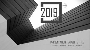 Modello di relazione riassuntiva in grigio nero di atmosfera creativa