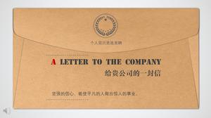 Modello PPT della competizione per la campagna di riprogrammazione personale in stile busta creativo