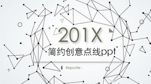 Modello PPT di Business Polygon Line