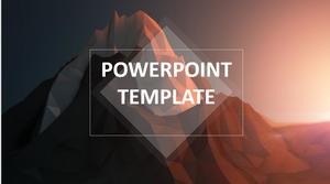 Creativ de artă joasă de vârf munte vârf universal PPT șablon