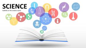 Kreatives Buch des offenen Buches, das PPT-Schablone unterrichtet