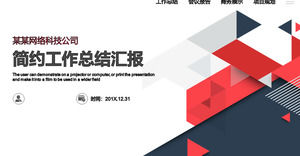 Plantilla de PPT resumen de trabajo de fondo de polígono rojo creativo