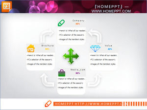 Cross-ilustración con forma de relación PPT