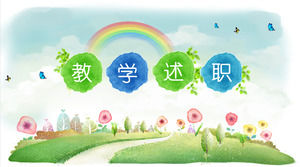 Vollversion der netten Kartenbelüftung Grundlehrerin, die courseware ppt Schablone predigend unterrichtet