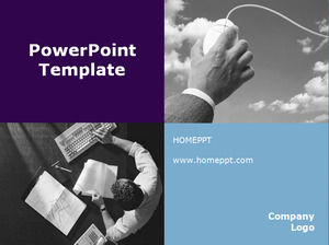 Gelap langit tikus bisnis teknologi PPT Template biru