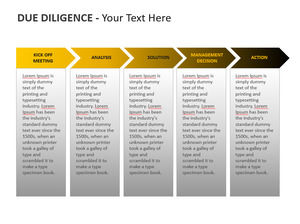 Kotak teks uraian, templat bagan alur PPT