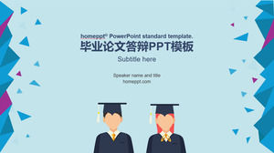 박사 학생 아이콘 3 차원 삼각형 크리 에이 티브 카드 환기 서류 회신 ppt 템플릿