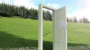 Drzwi i ekologia szablon powerpoint