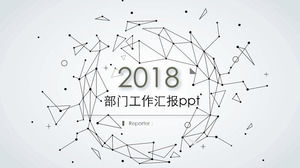 Modelo de PPT de relatório de resumo de trabalho de estilo criativo de animação de ponto