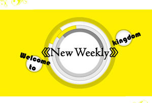 warna yang dinamis majalah berwarna-warni ppt dinamis Template