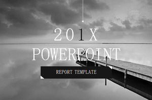 Динамическое европейское и американское черно-белое облако PPT-шаблон