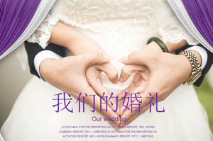 Modelo de PPT de abertura de casamento romântico dinâmico