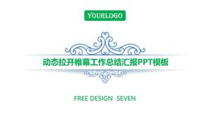 PPT-Vorlage für den Vorhang-Arbeitsbericht dynamisch öffnen