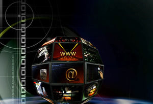 Electronic Network Technology Powerpoint Templates