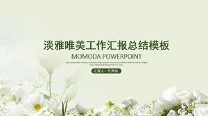 Elegant and beautiful work summary report PPT template