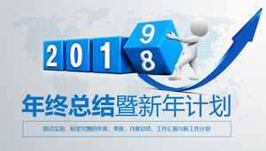 PPT-Vorlage für einen übersichtlichen Kurzbericht zum Jahresende