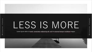 Modello PPT elegante e nero elegante e semplice