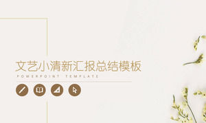 Elegant and fresh flower plant PPT template