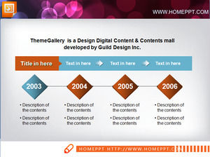 우아한 스타일 PPT 흐름 차트 템플릿