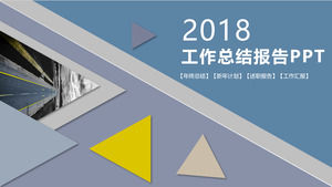 Elegant triangle wind work summary report ppt template