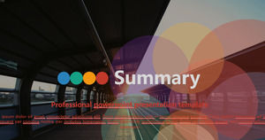 Modèle de PPT de rapport de rapport de style plat coloré de l'Europe et des États-Unis