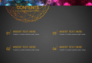 Europe and the United States orange dynamic flat PPT chart Daquan