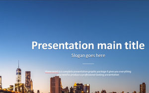 Avrupa ve Amerikan mimari resim düzeni tasarımı PPT şablonu ücretsiz indir, Güney Kore Avrupa ve Amerika PPT indir