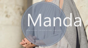 Eropa dan Amerika fashion display produk pakaian angin angin pengenalan ppt template