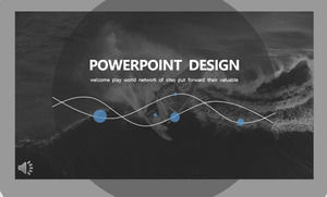 유럽과 미국의 미니멀리스트 흑백 스타일 요약 보고서 PPT 템플릿