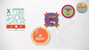 Modello di ripresa PPT retro europeo ed americano