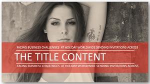 Avrupa ve Amerikan retro tarzı slayt şablonu