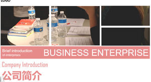 Modèle PPT de promotion de profil de société de style européen et américain