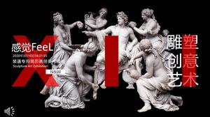 สไตล์ยุโรปและอเมริกาประติมากรรมสร้างสรรค์ศิลปะอัลบั้มศิลปะแม่แบบ PPT