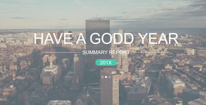 Proyek pekerjaan bisnis datar datar perkotaan Eropa dan Amerika template PPT