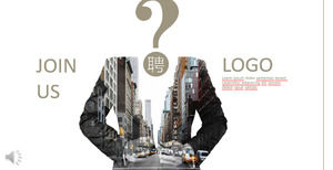 Europene și americane urbane stil de recrutare întreprinderi PPT șablon