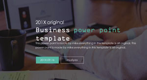 European and American web page layout design style general business PPT template