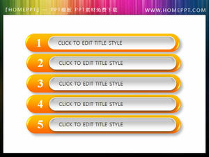 Exquisite 3d 3d orange PPT chapter directory navigation template