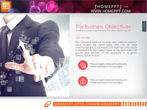 절묘한 오렌지 블랙 유럽과 미국의 플랫 비즈니스 PPT 차트 무료 다운로드