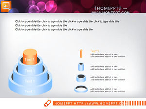 Exquisite pillar structure slideshow hierarchical material download